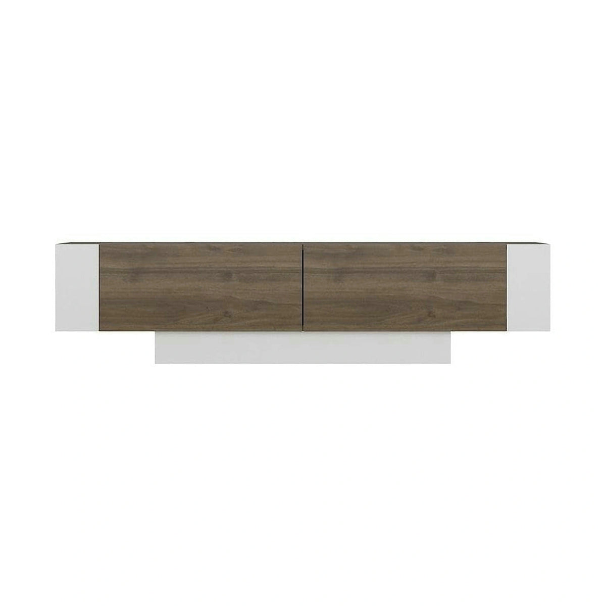 Comoda TV Matera, stejar inchis/alb, PAL melaminat, 150x32x42 cm