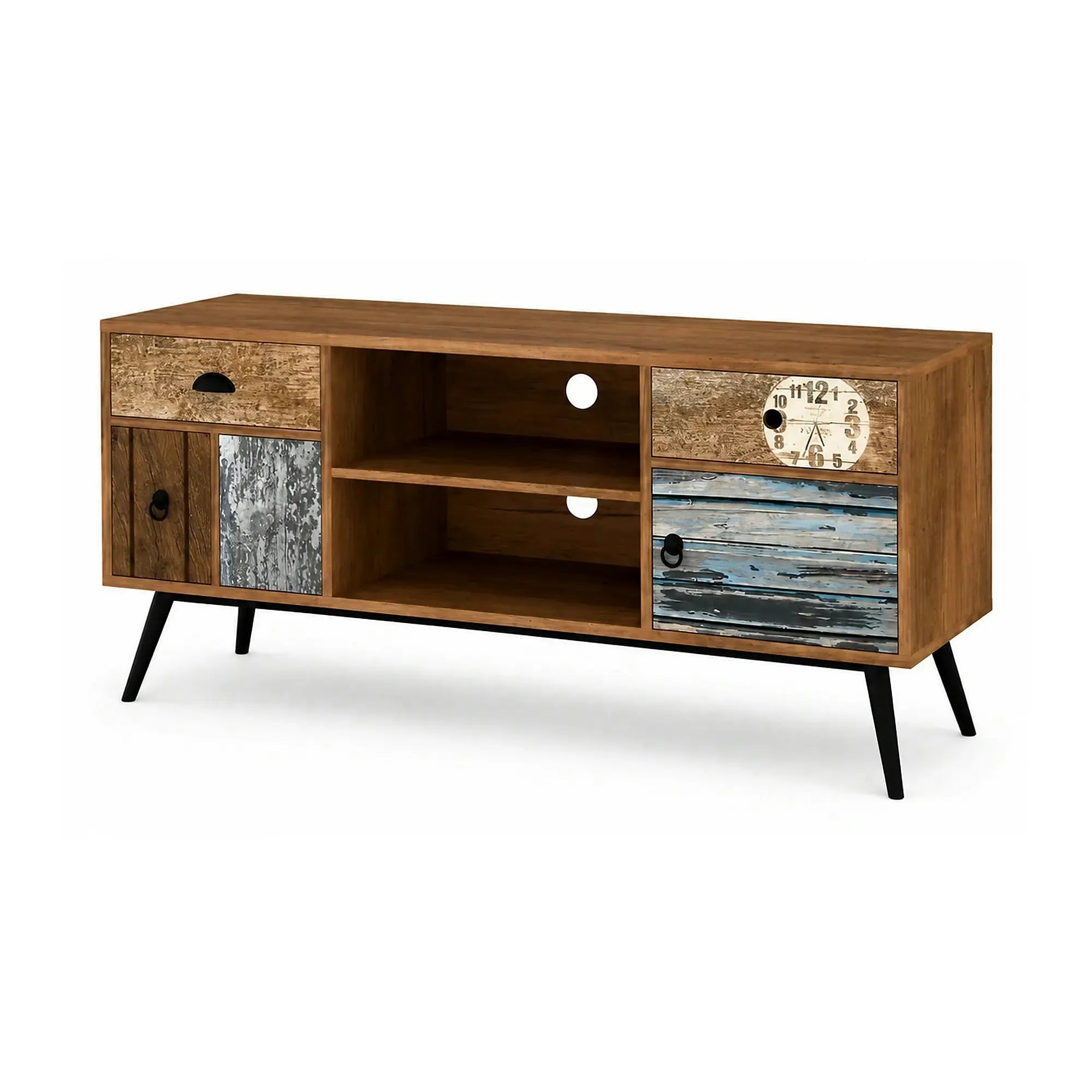 Comoda TV MEZO, multicolor, PAL/otel, 120x39x60 cm