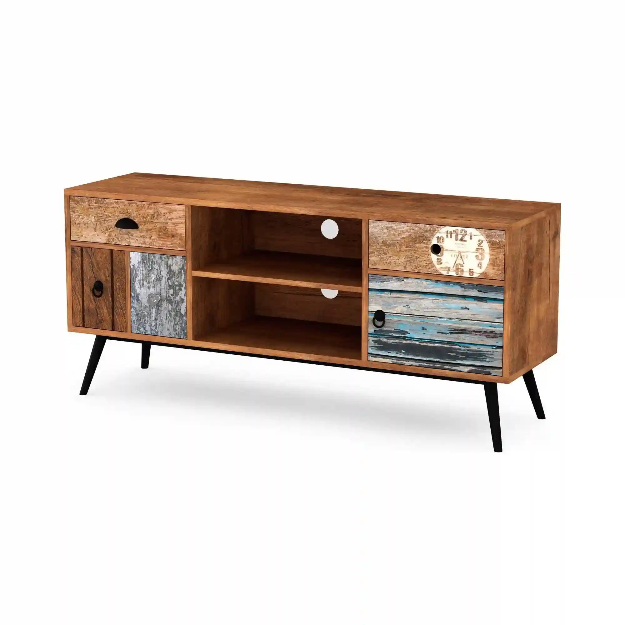 Comoda TV MEZO, multicolor, PAL/otel, 120x39x60 cm