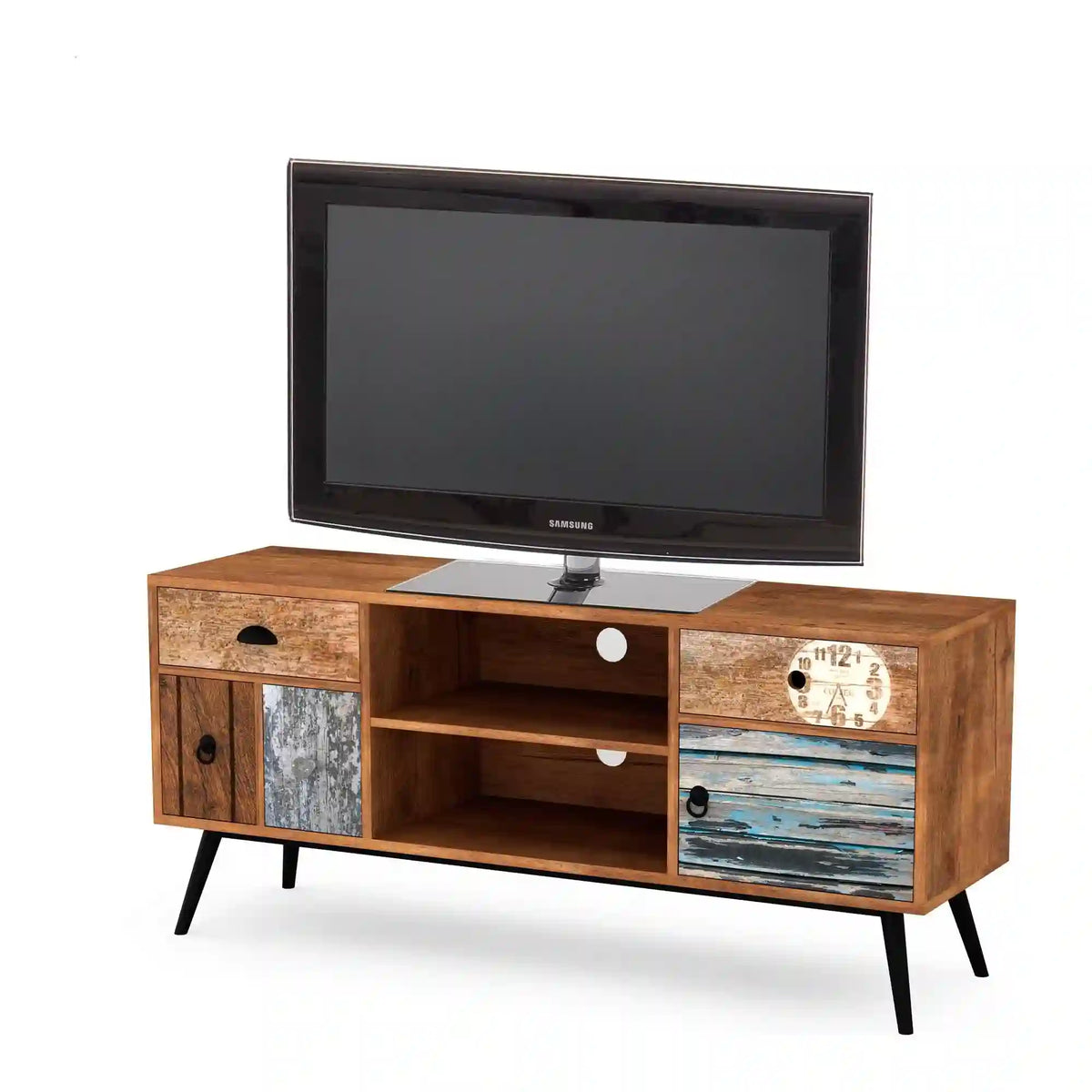 Comoda TV MEZO, multicolor, PAL/otel, 120x39x60 cm