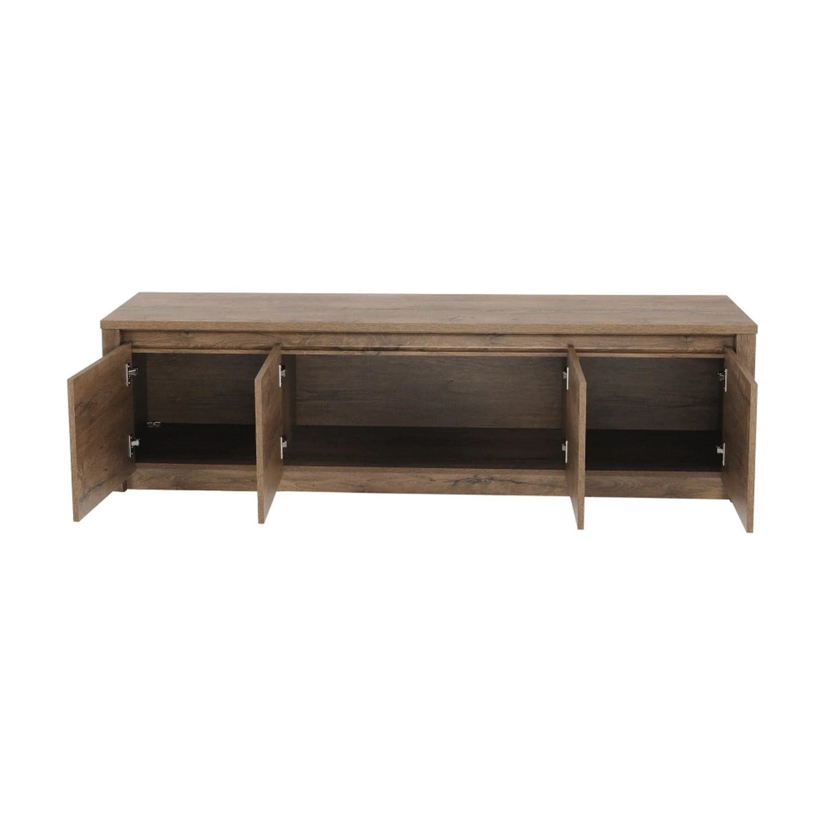 Comoda TV MONTANA K4D, stejar lefkas inchis, PAL melaminat, 170x43x48 cm