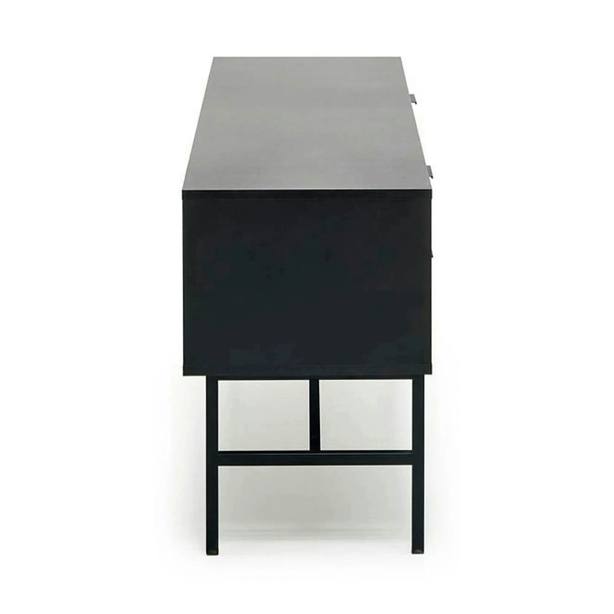 Comoda TV MURANO, stejar artisan/negru, PAL/metal, 150x40x61 cm