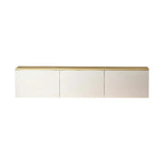 Comoda TV NEON, alb/stejar, PAL melaminat, cu iluminare LED, 160x32x35 cm