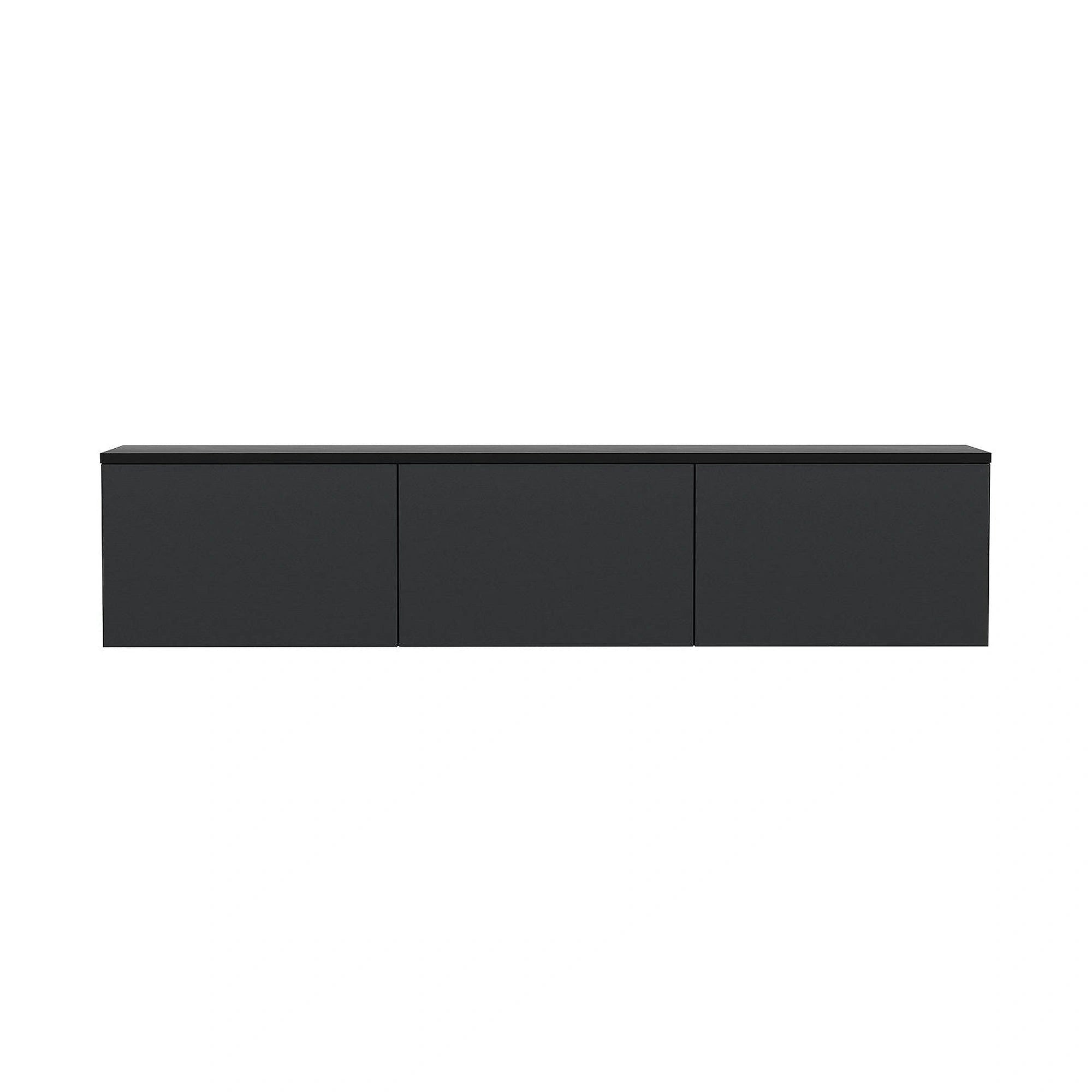 Comoda TV NEON ILLUMINATED, gri antracit, PAL melaminat, 160x32x35 cm