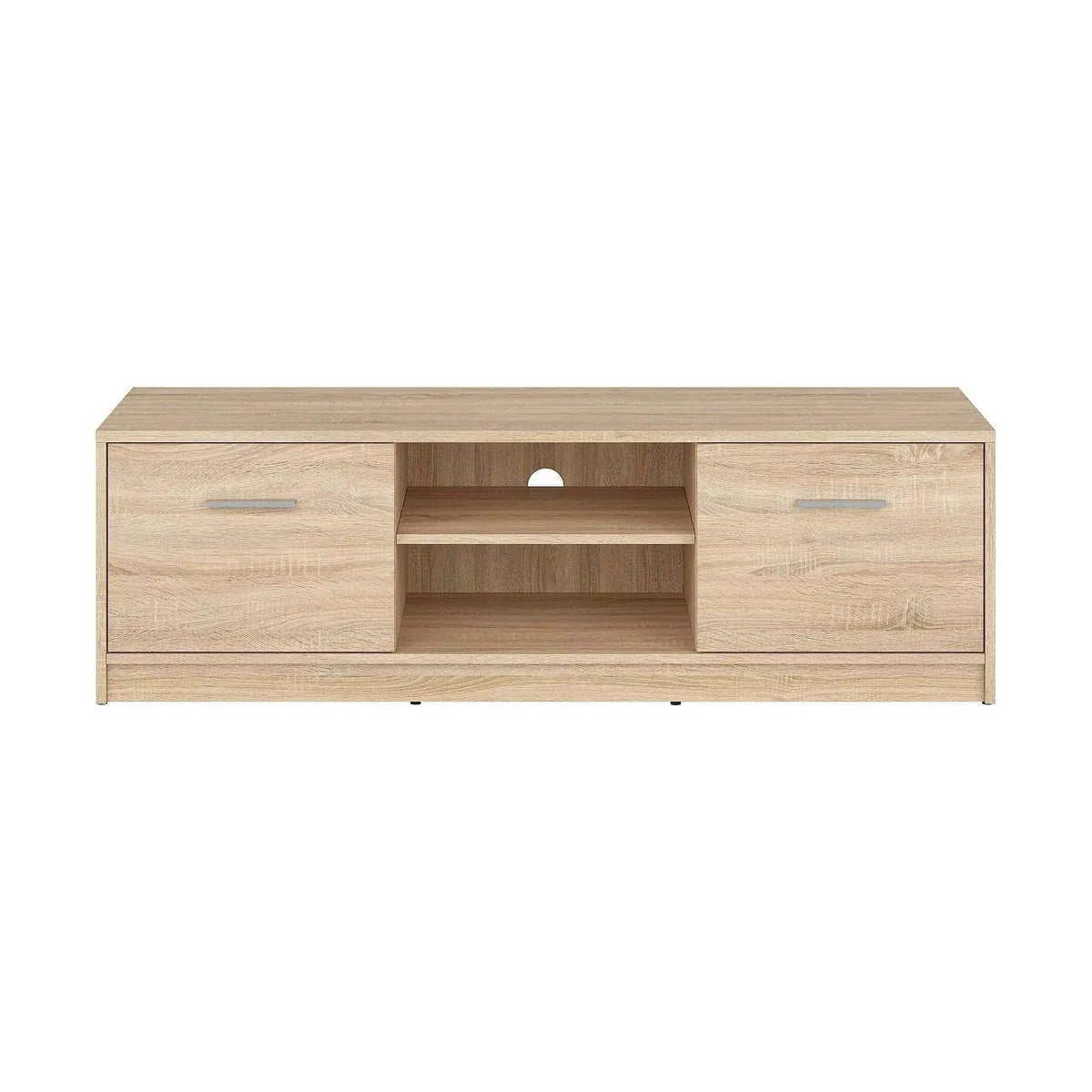 Comoda TV NEPO PLUS, stejar sonoma, PAL laminat, cu 2 usi, 139x47x43 cm