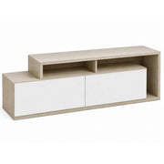 Comoda TV Nexera, stejar deschis/alb, PAL melaminat, 150x35x43 cm