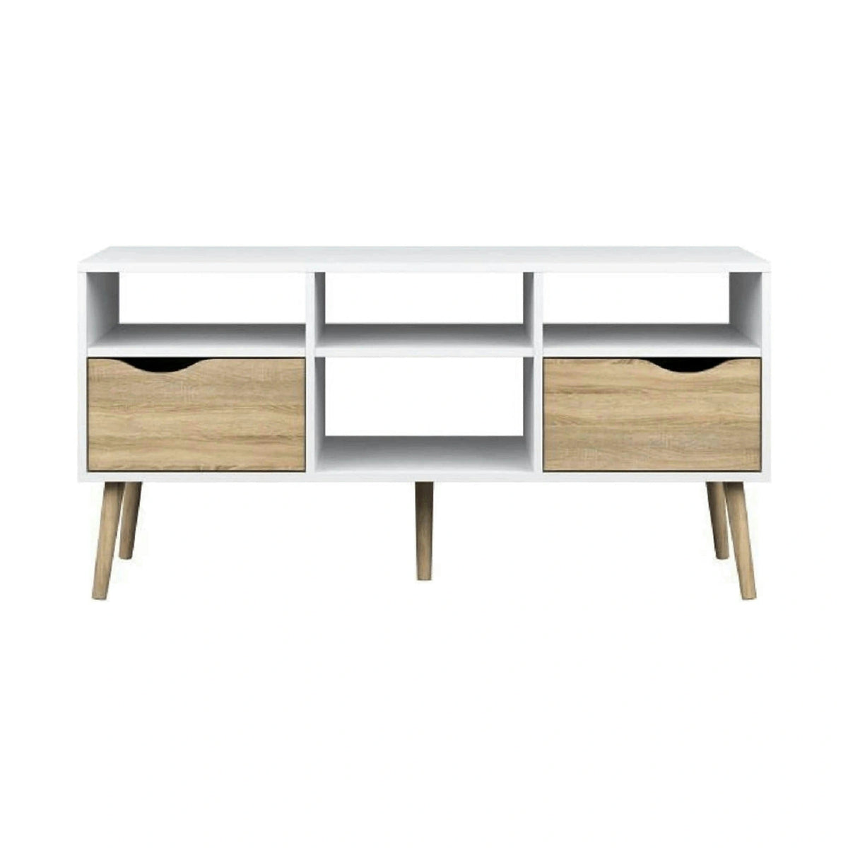 Comoda TV OSLO 75391, stejar sonoma/alb, PAL melaminat, 117x39x57 cm