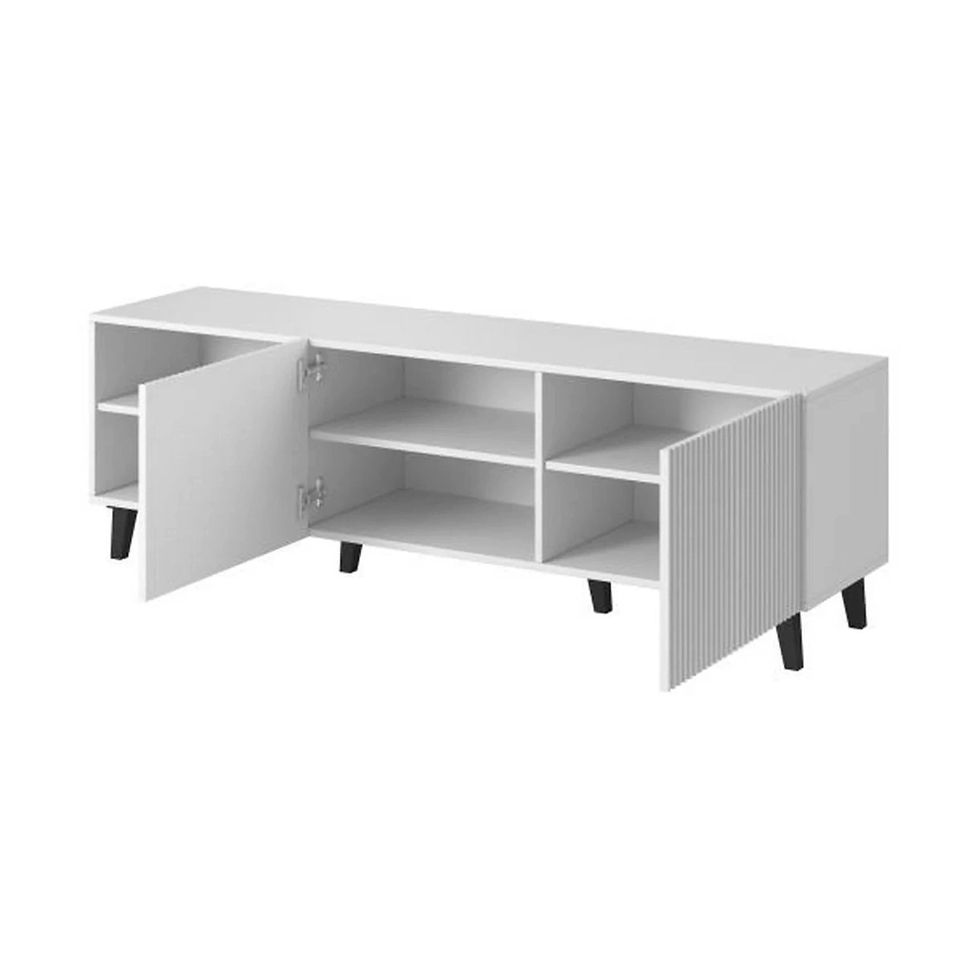Comoda TV PAFOS, alb, PAL laminat, 150x40x52 cm