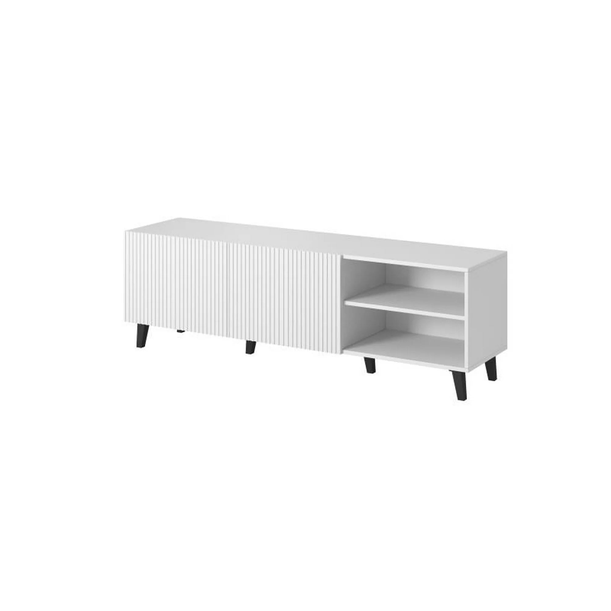 Comoda TV PAFOS, alb, PAL laminat, 150x40x52 cm