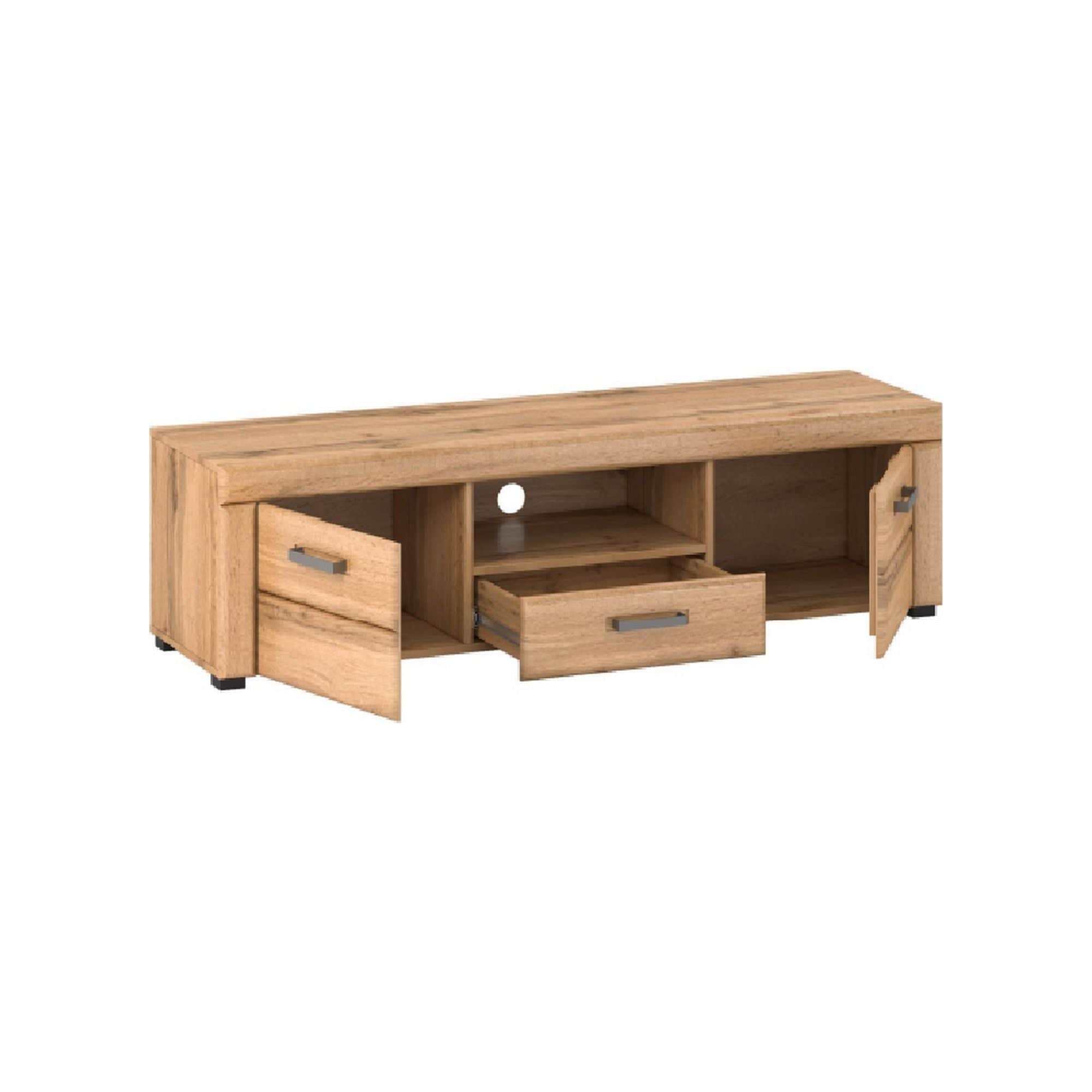 Comoda TV PUSAN P, stejar, 151x42x41 cm