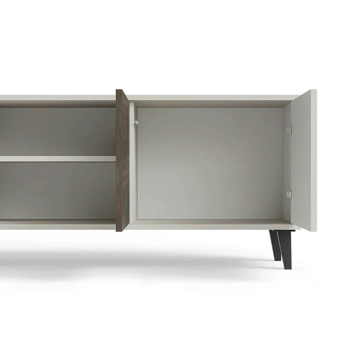 Comoda TV RANDOM 2 RTV-3, casmir/nuc/negru, PAL furniruit, 200x40x52 cm