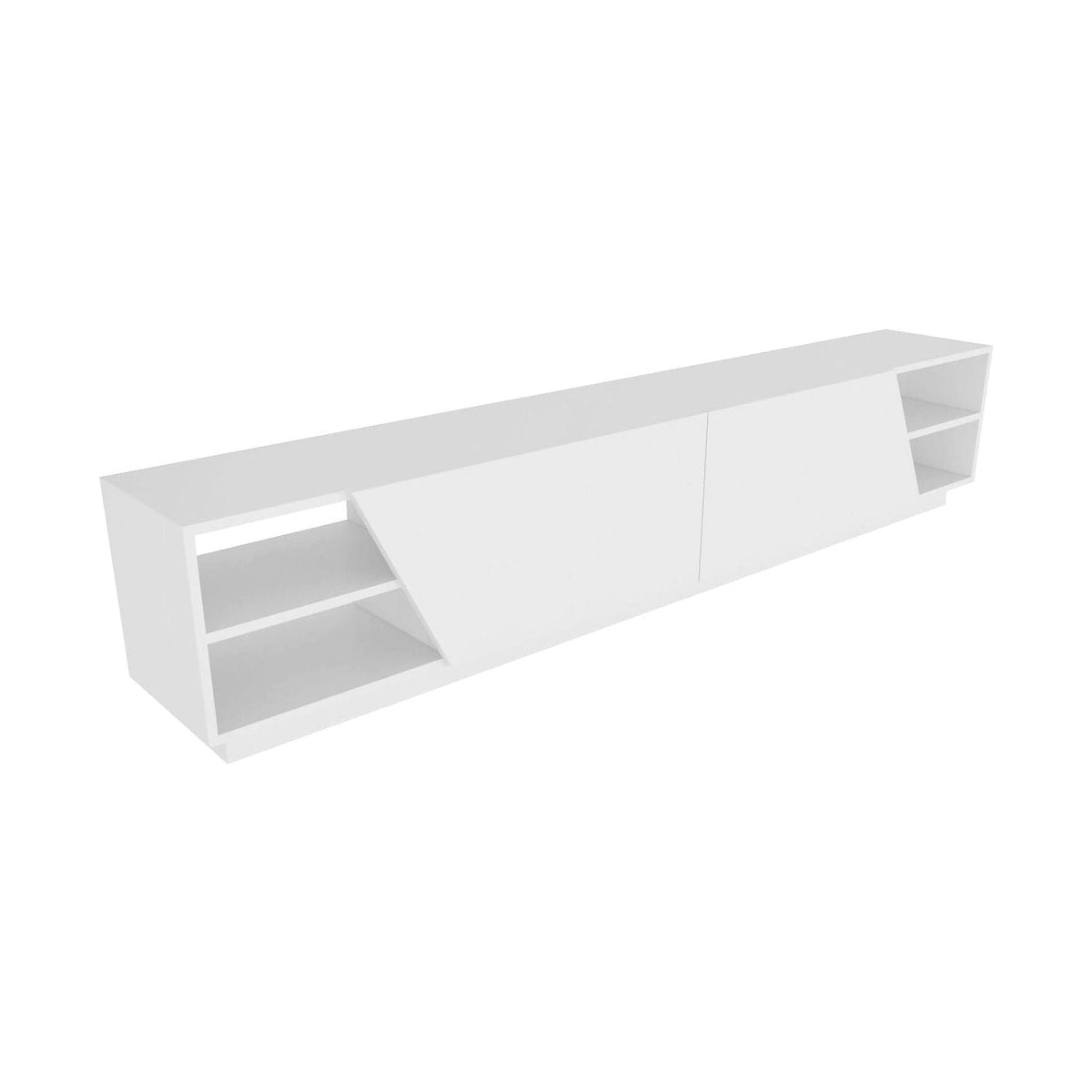 Comoda TV RHODES, alb, PAL melaminat, 240x37x47 cm