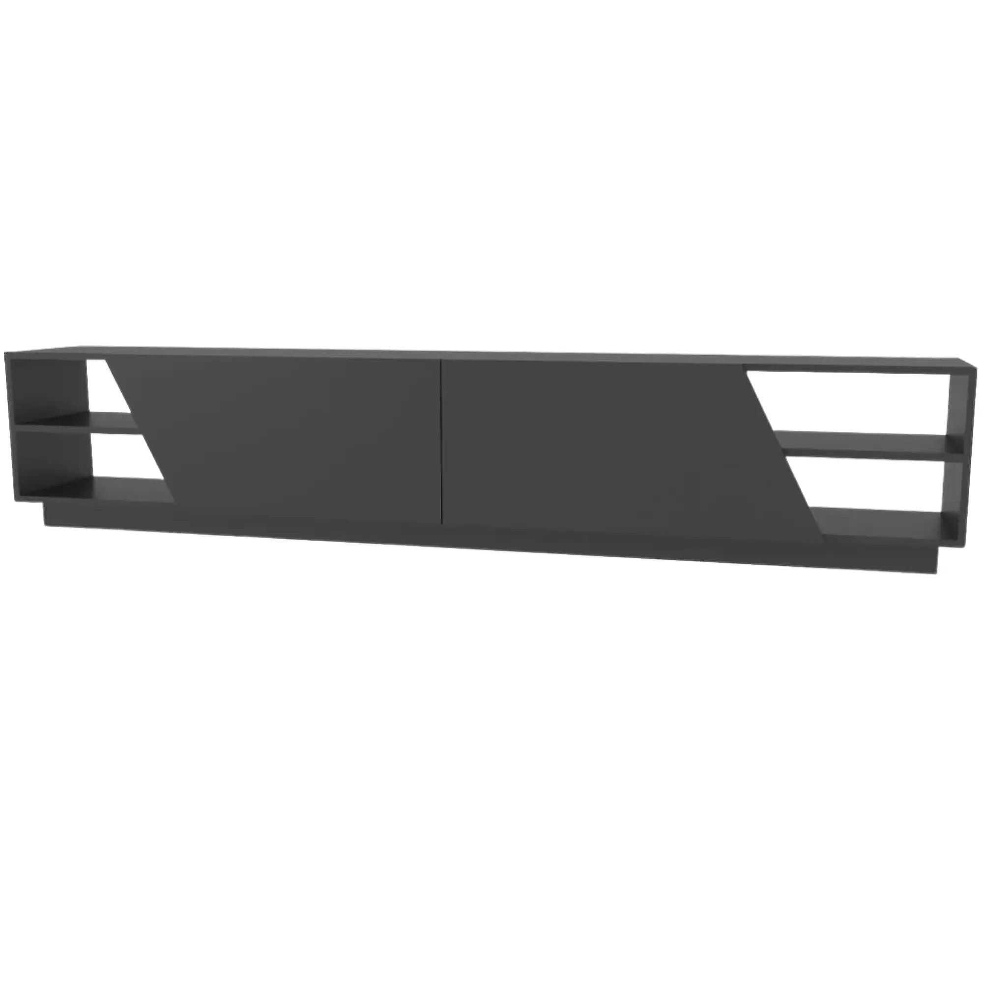 Comoda TV RHODES, gri antracit, PAL melaminat, 240x37x47 cm