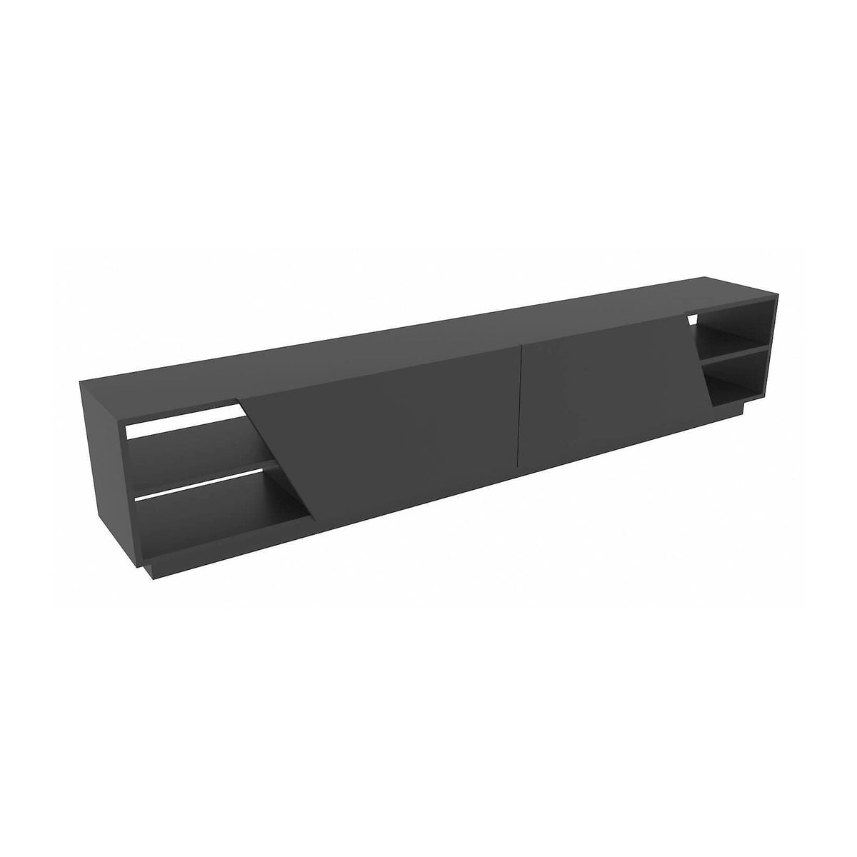 Comoda TV RHODES, gri antracit, PAL melaminat, 240x37x47 cm