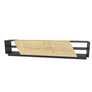 Comoda TV RHODES, gri antracit/stejar, PAL melaminat, 240x37x47 cm