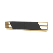 Comoda TV RHODES, stejar/gri antracit, PAL melaminat, 240x37x47 cm