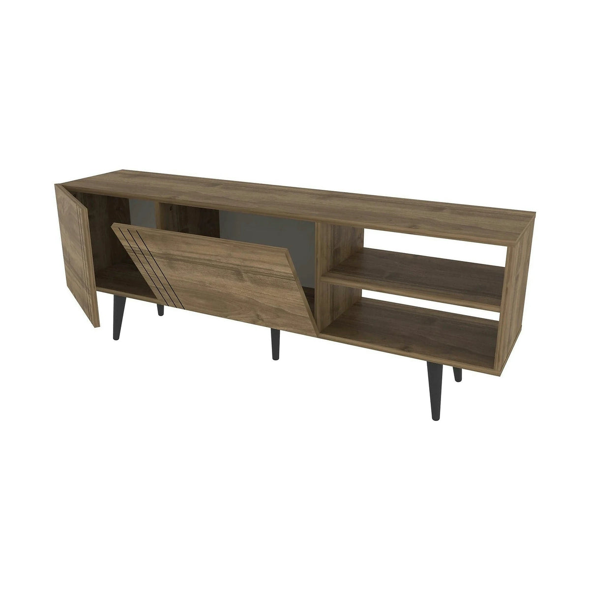 Comoda TV RONAS, nuc, PAL melaminat, 160x35x39 cm