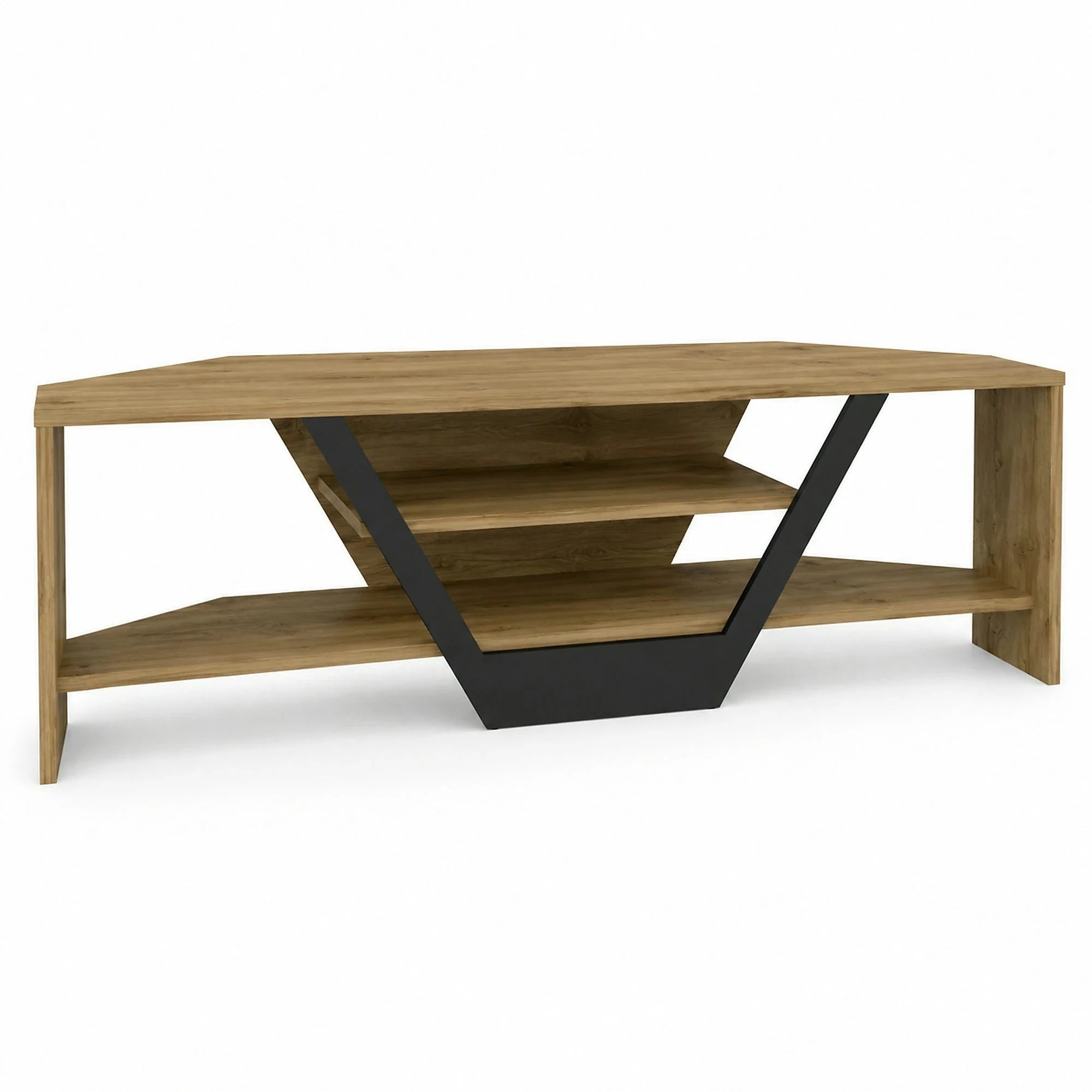 Comoda TV SARES, nuc/negru, PAL melaminat, 120x35x37 cm