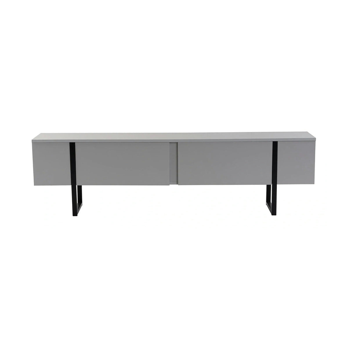 Comoda TV SERENITY, gri/negru, PAL/metal, 180x30x50 cm