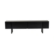 Comoda TV SERENITY, negru, PAL/metal, 180x30x50 cm