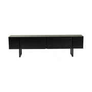 Comoda TV SERENITY, negru, PAL/metal, 180x30x50 cm