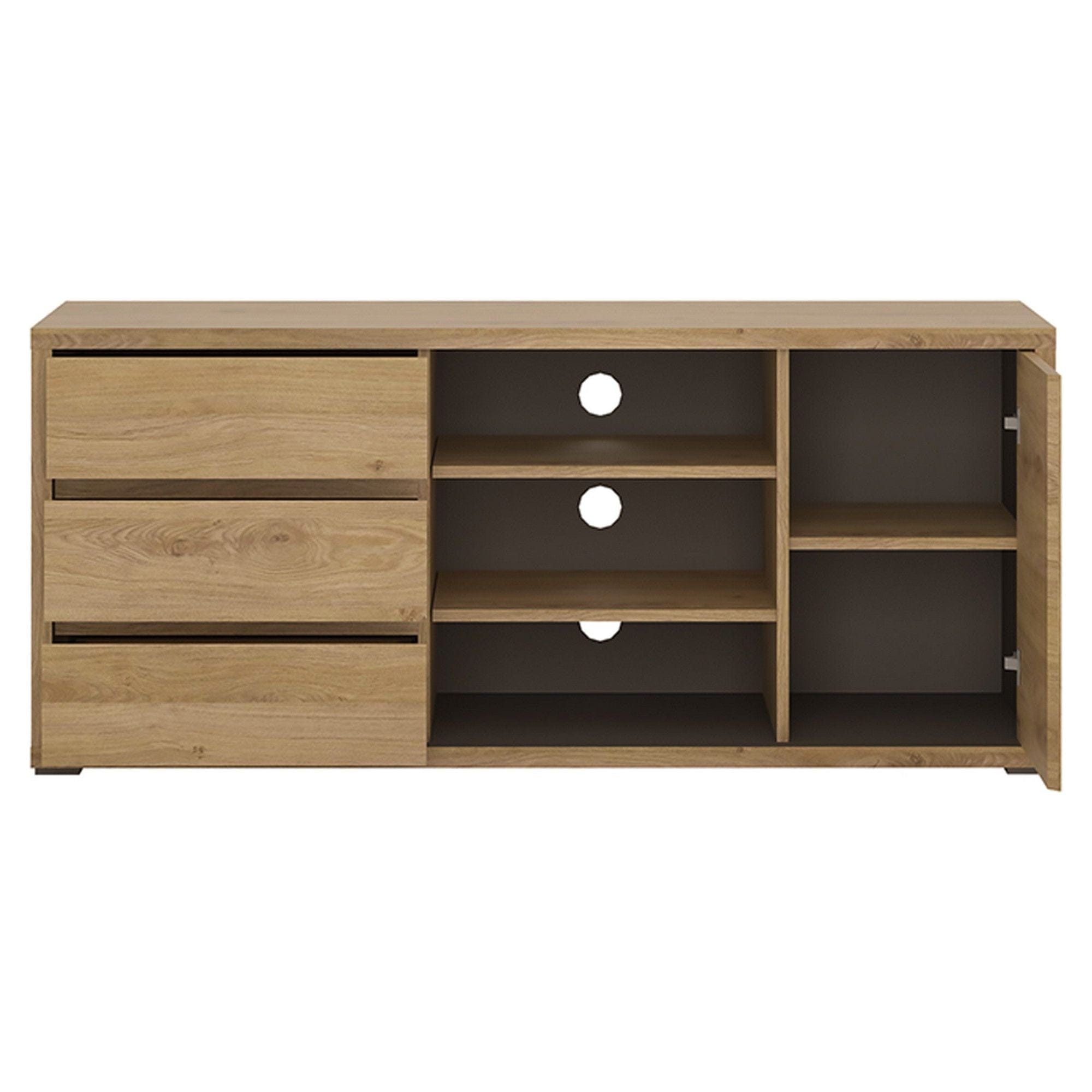 Comoda TV SHELDON TIP 51, stejar, PAL laminat, 136x40x59 cm