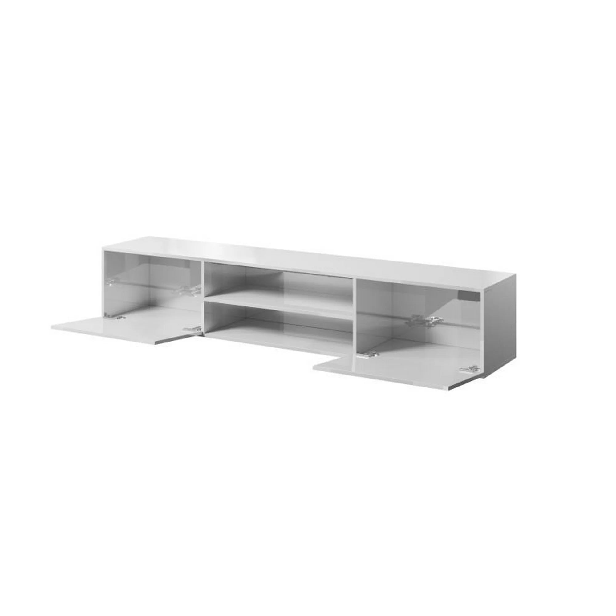 Comoda TV SLIDE, alb, 200x40x37 cm