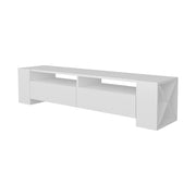 Comoda TV Sosruko, alb, PAL melaminat, 155x35x35 cm