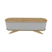 Comoda TV STOR, stejar/alb, PAL melaminat, 180x43x60 cm