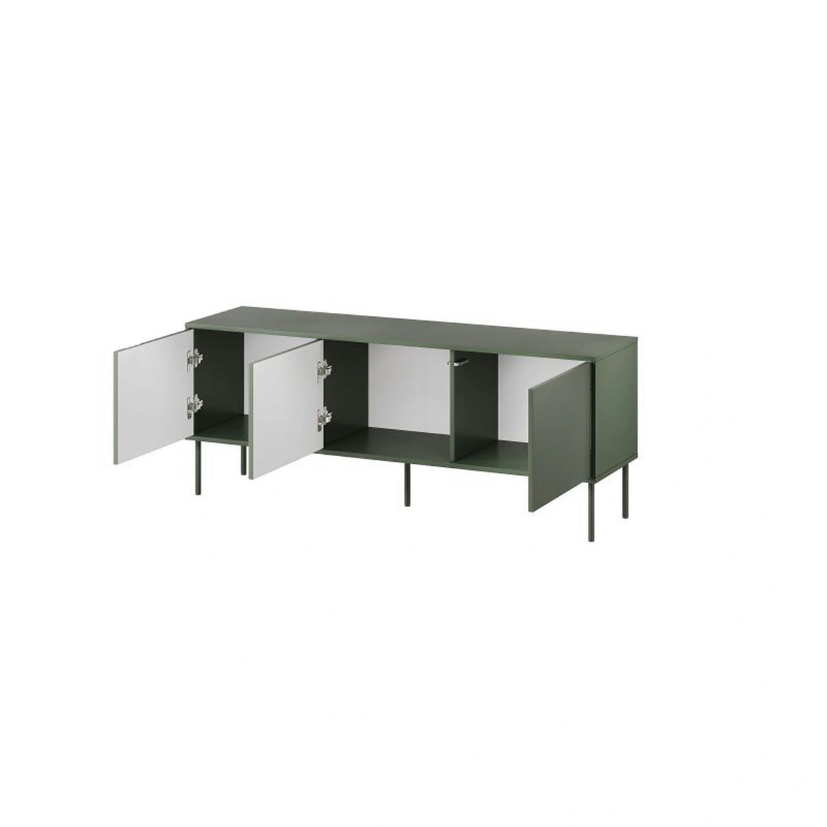Comoda TV TRESSE, verde, PAL, 150x40x55 cm