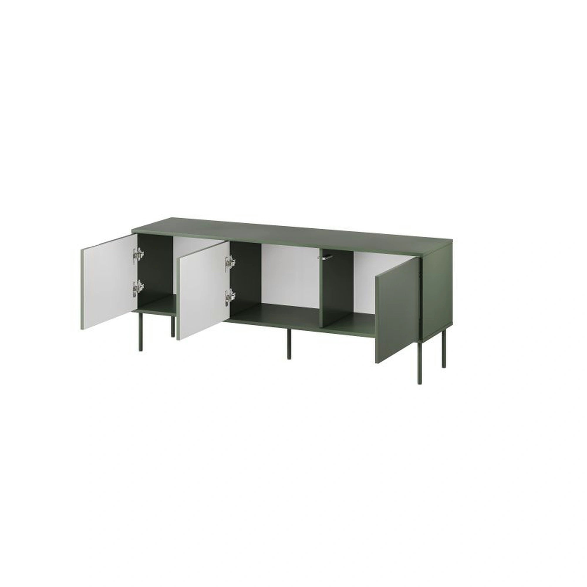 Comoda TV TRESSE, verde, PAL, 150x40x55 cm
