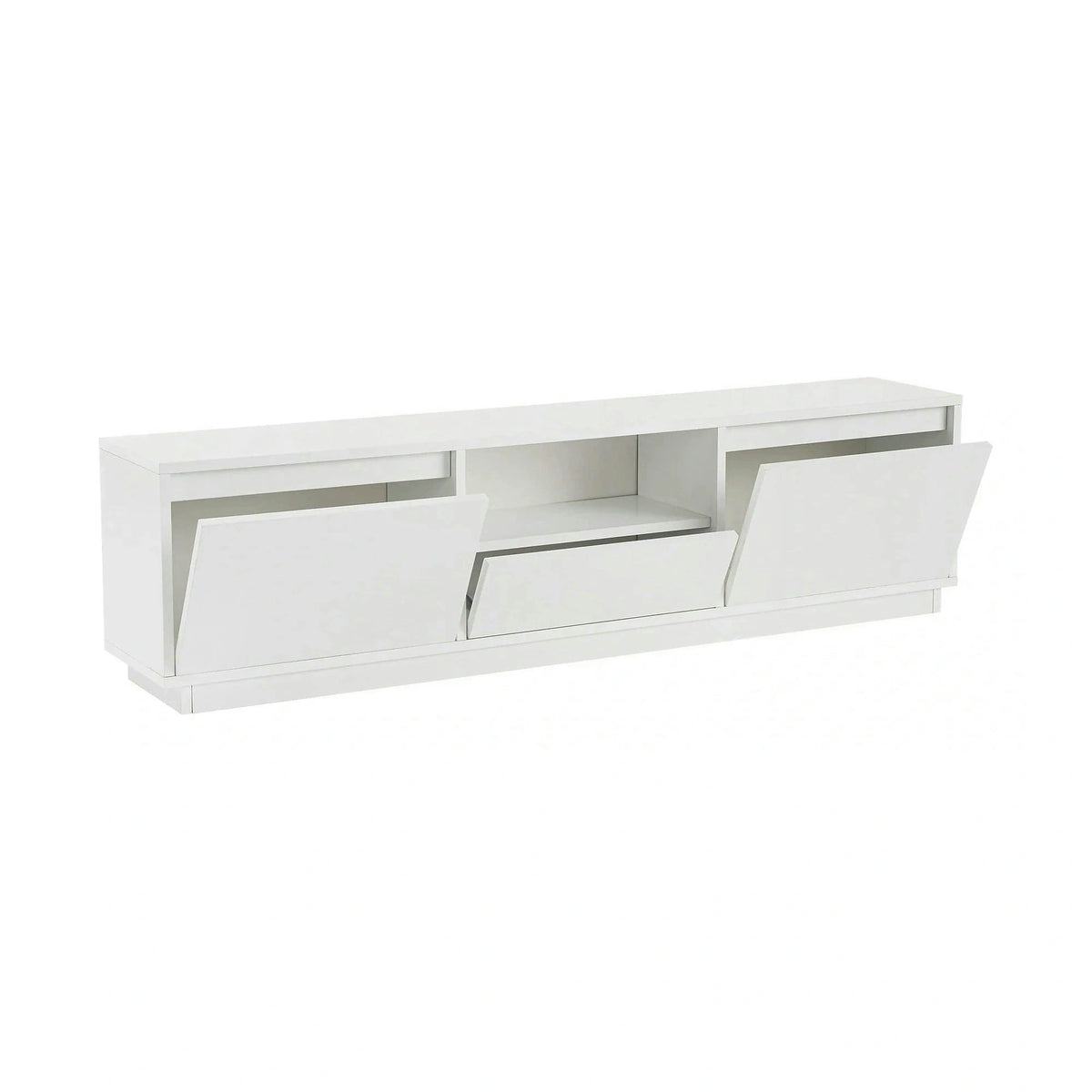 Comoda TV VANGUARD, alb, PAL, 160x30x42 cm