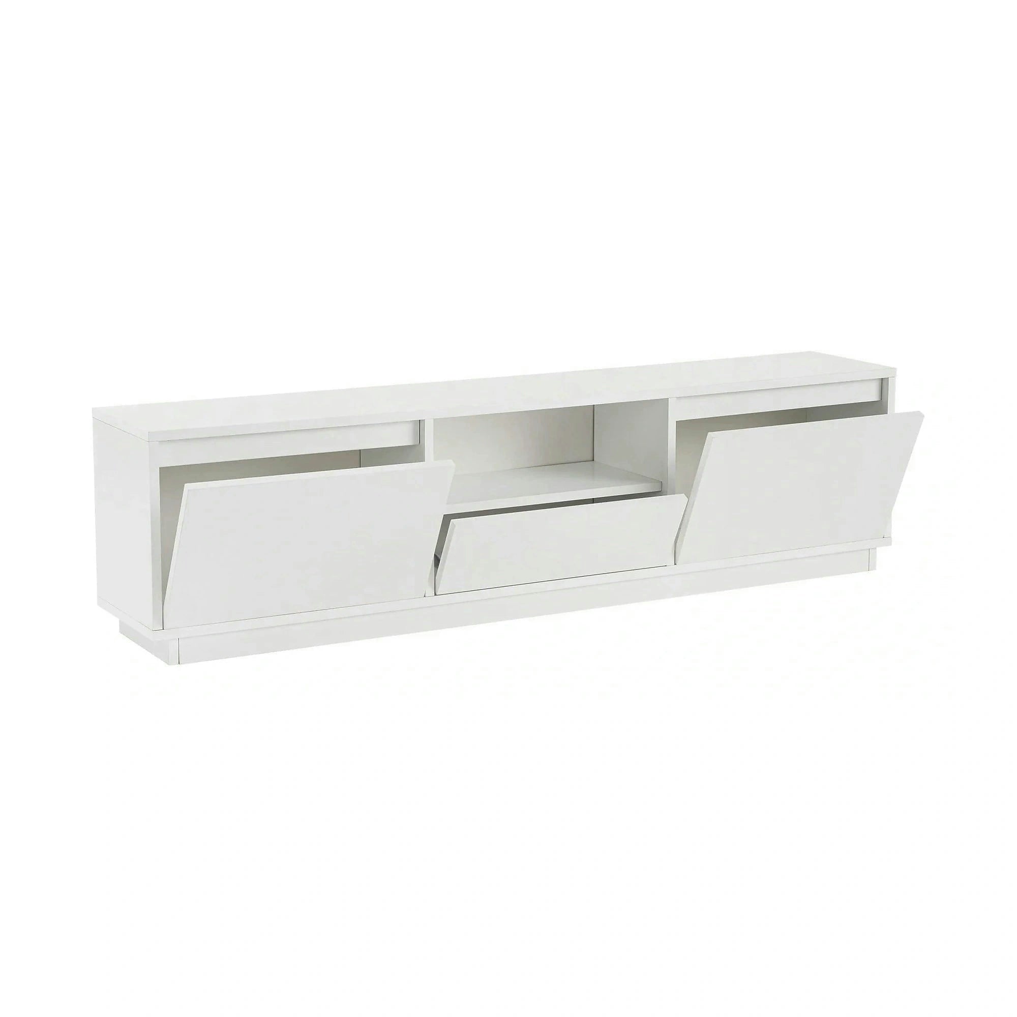 Comoda TV VANGUARD, alb, PAL, 160x30x42 cm