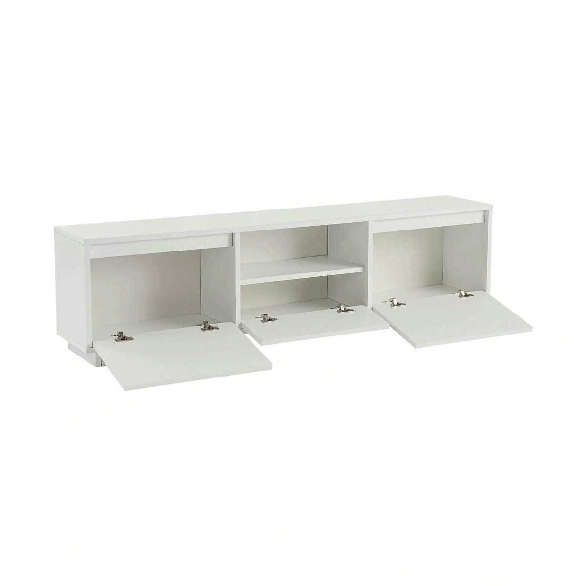 Comoda TV VANGUARD, alb, PAL, 160x30x42 cm