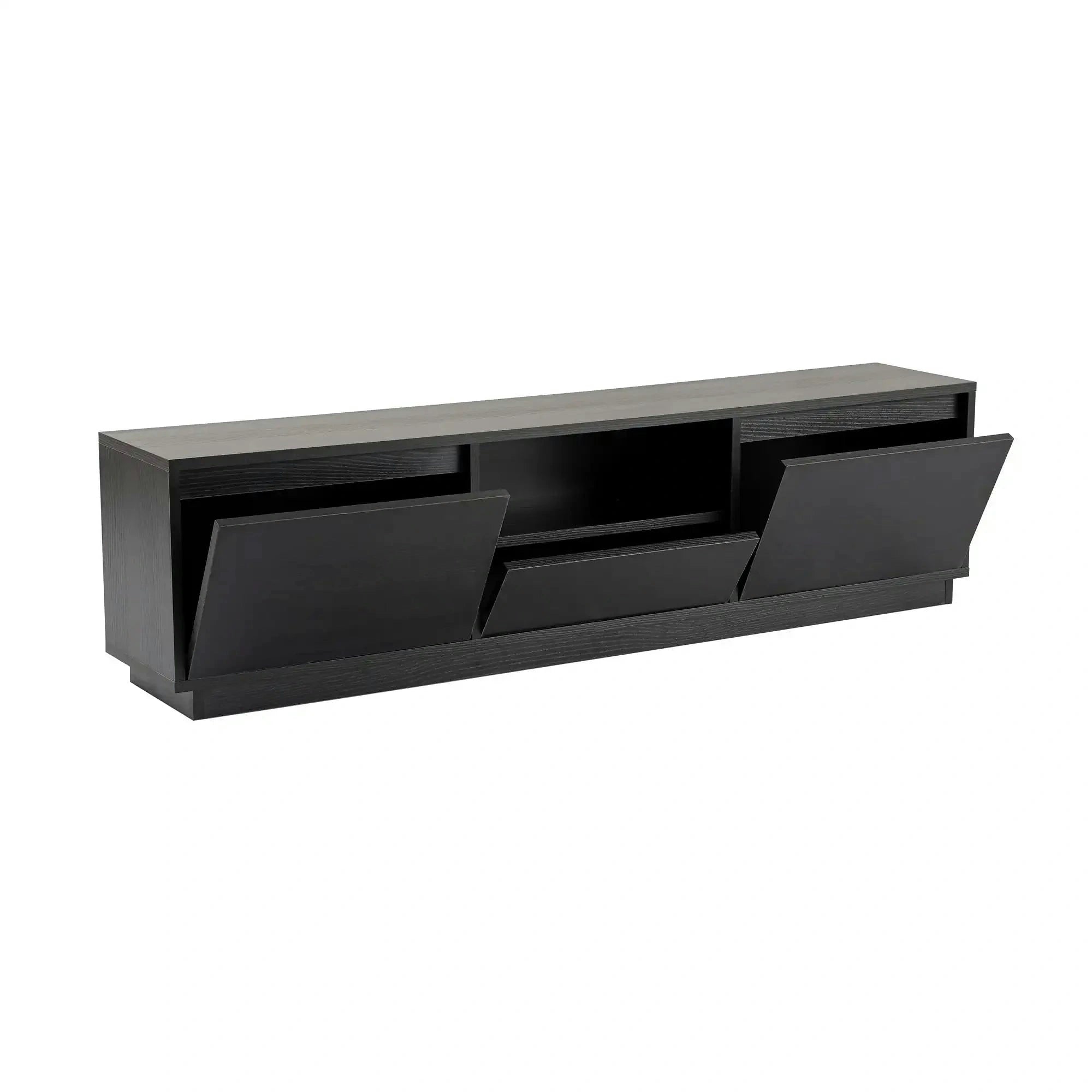 Comoda TV VANGUARD, negru, PAL, 160x30x42 cm