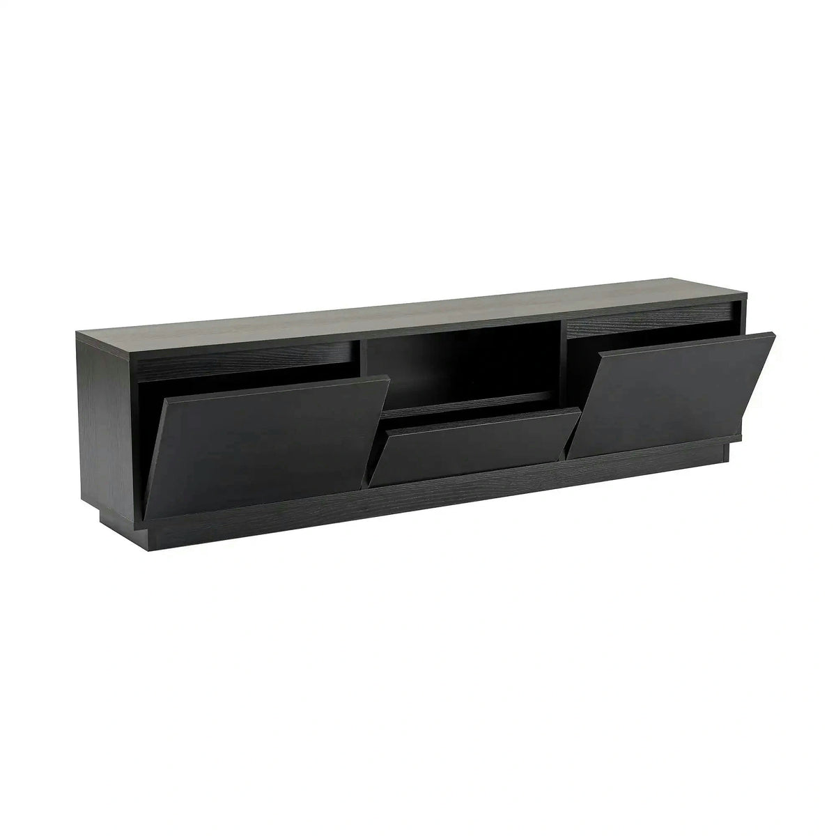 Comoda TV VANGUARD, negru, PAL, 160x30x42 cm