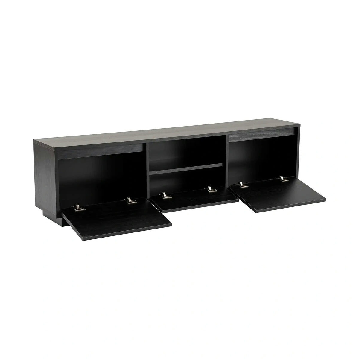 Comoda TV VANGUARD, negru, PAL, 160x30x42 cm