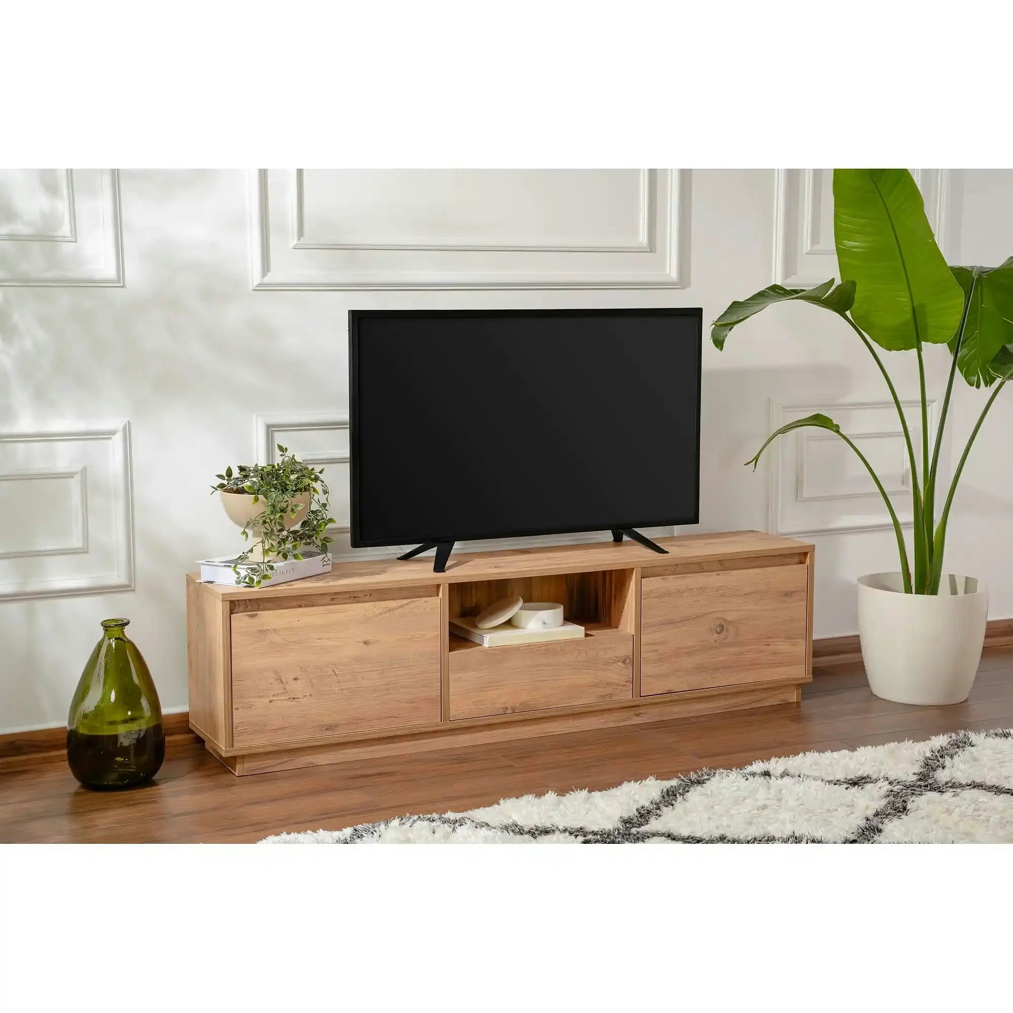Comoda TV VANGUARD, pin, PAL, 160x30x42 cm