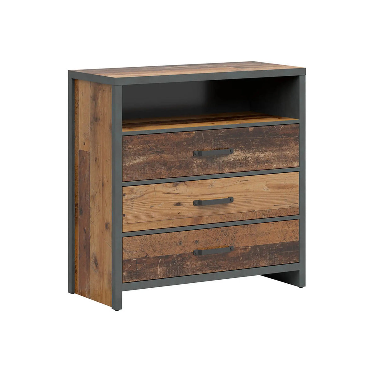 Comoda WESTON, maro/gri gri grafit, PAL laminat, 90x40x91 cm