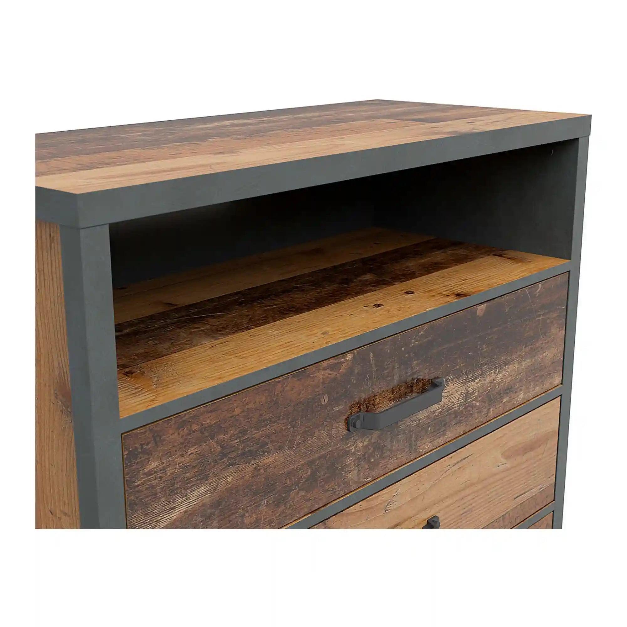 Comoda WESTON, maro/gri gri grafit, PAL laminat, 90x40x91 cm