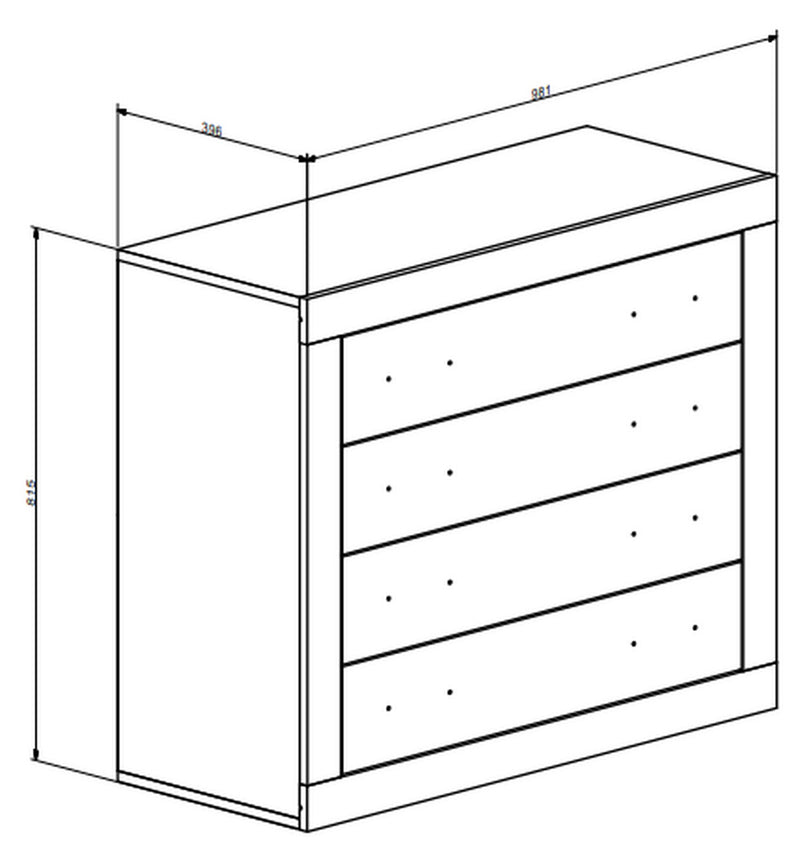 Comoda SARA, gri antracit/stejar sonoma, PAL, 98x40x82 cm