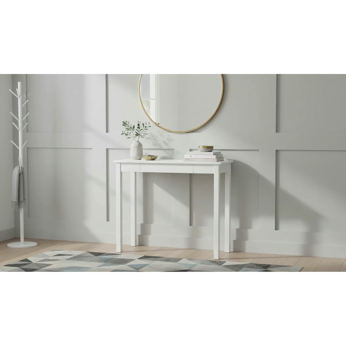 Consola AMYNTAS, alb, 80x40x75 cm