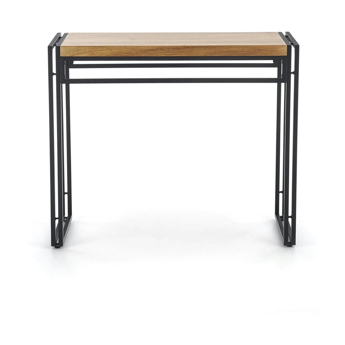 Consola BOLIVAR KN1, stejar auriu/negru, 90x35x76 cm