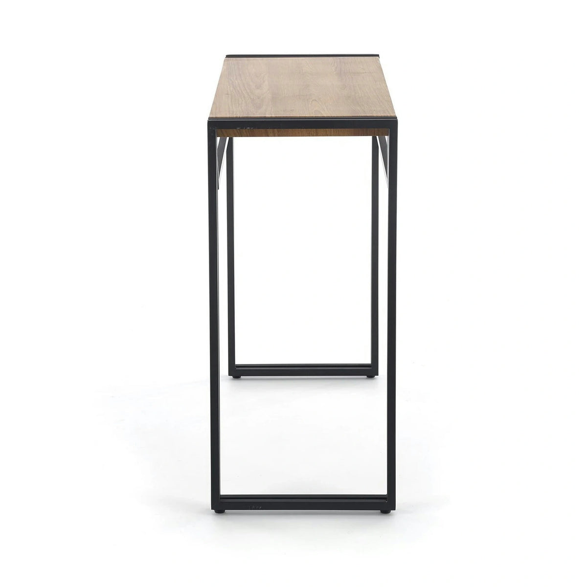 Consola BOLIVAR KN1, stejar auriu/negru, 90x35x76 cm