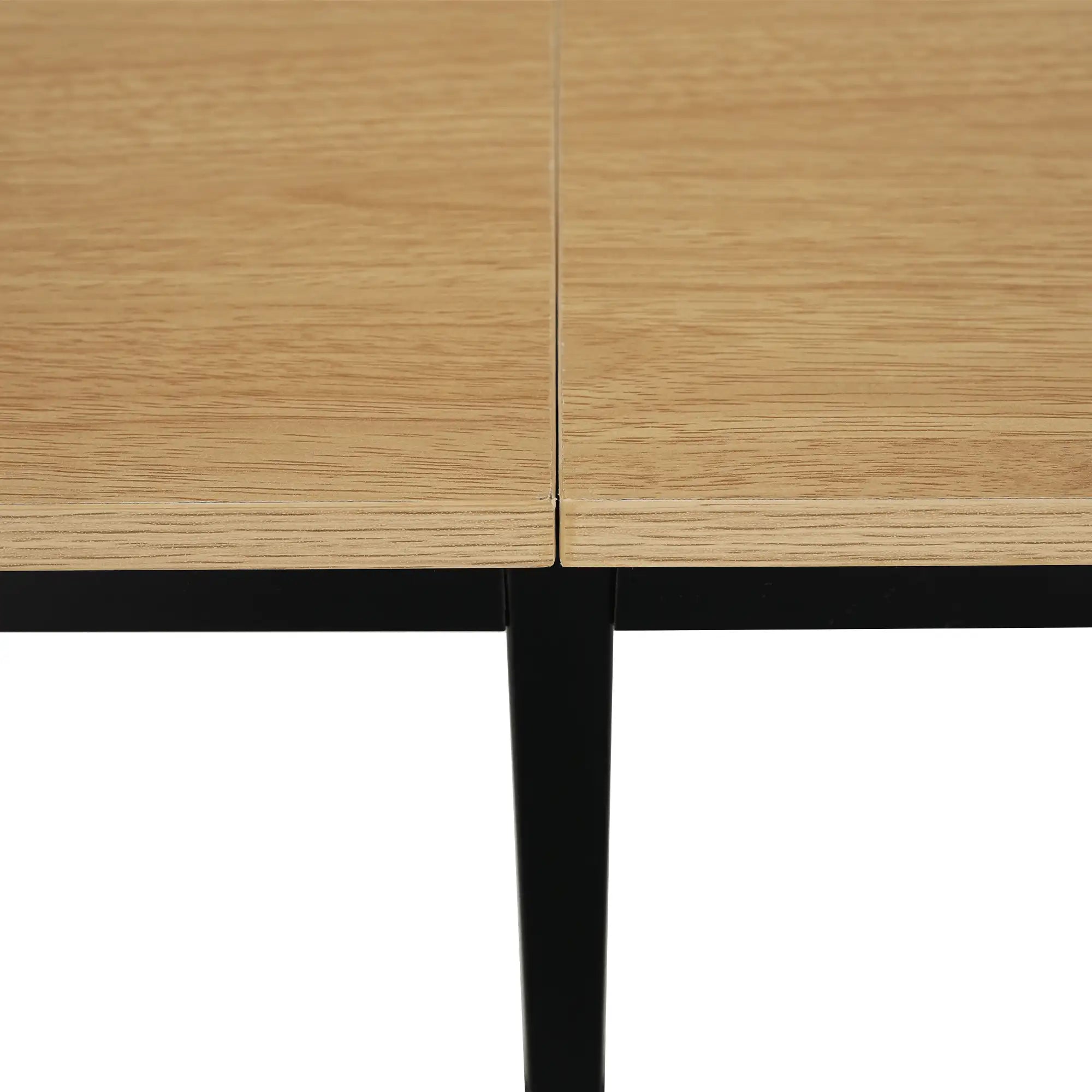 Consola BUSTA, stejar/negru, DTD infoliat/otel, 160x30x75 cm