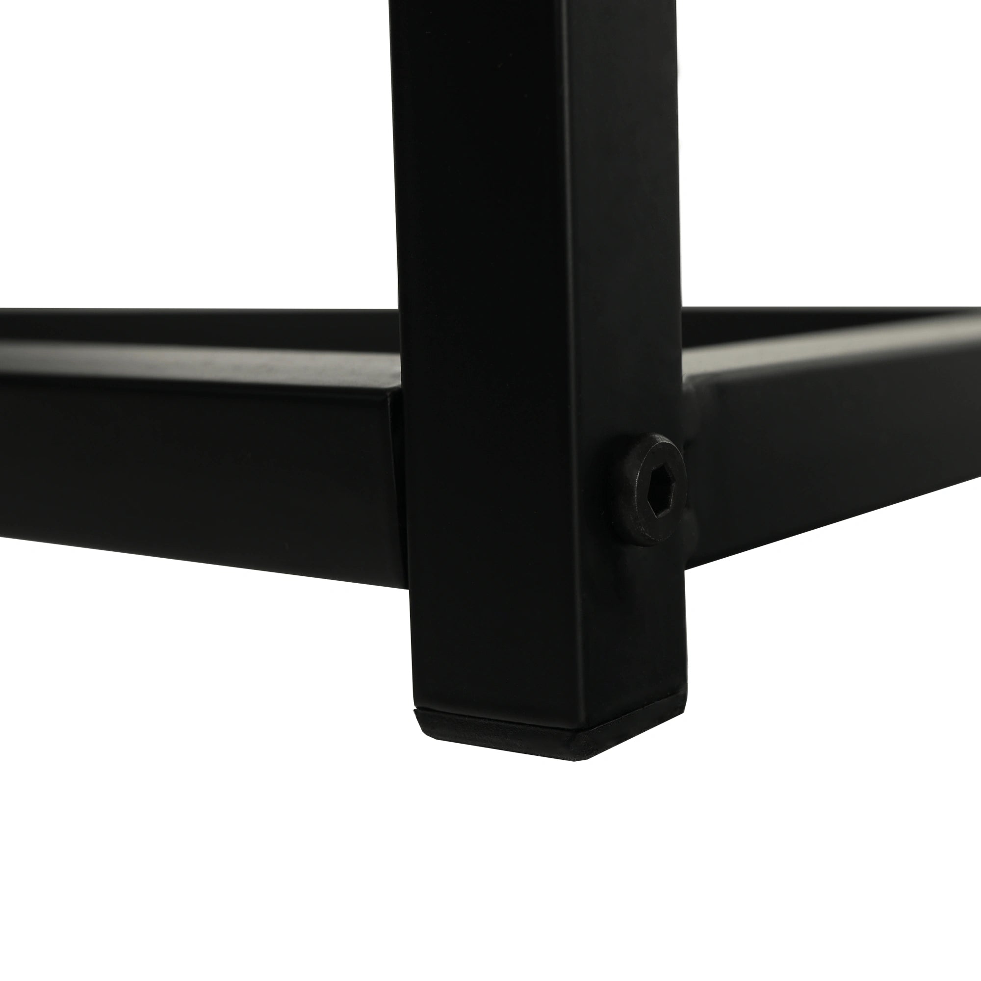 Consola BUSTA, stejar/negru, DTD infoliat/otel, 160x30x75 cm