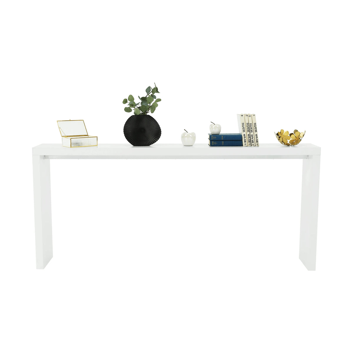 Consola FITRON, alb, PAL laminat, 183x28x80 cm