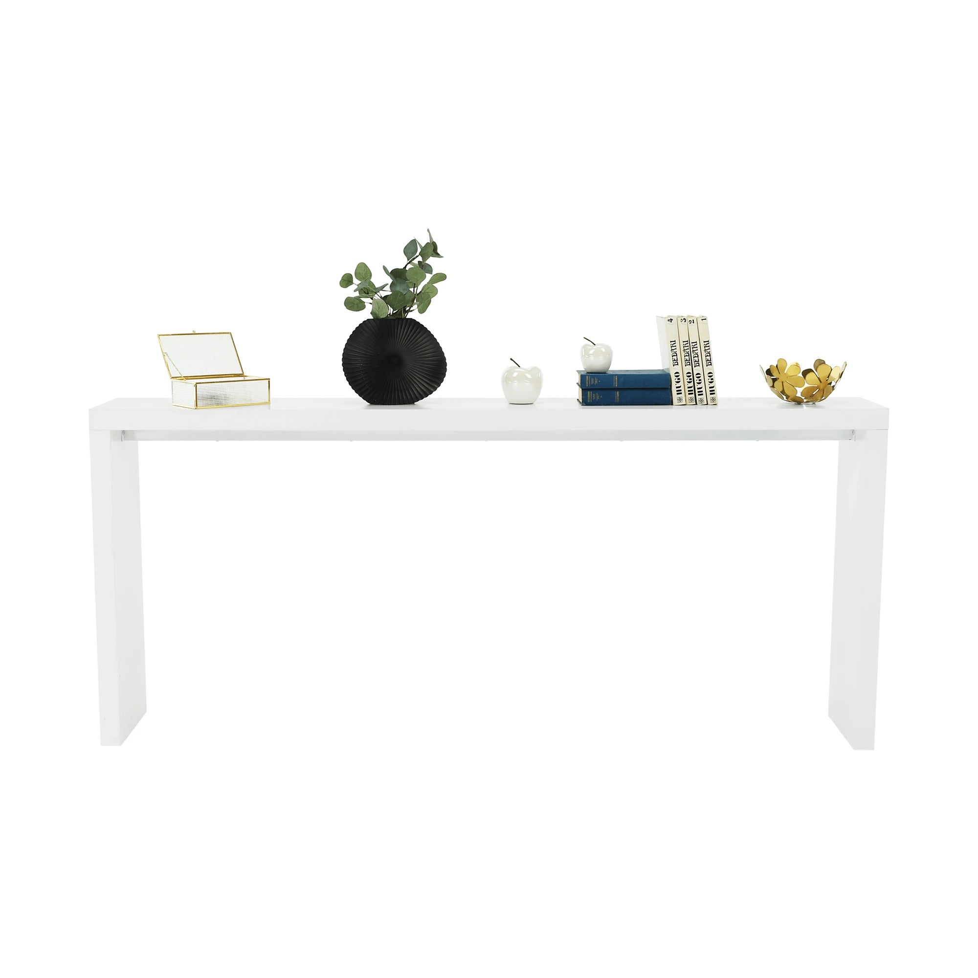 Consola FITRON, alb, PAL laminat, 183x28x80 cm