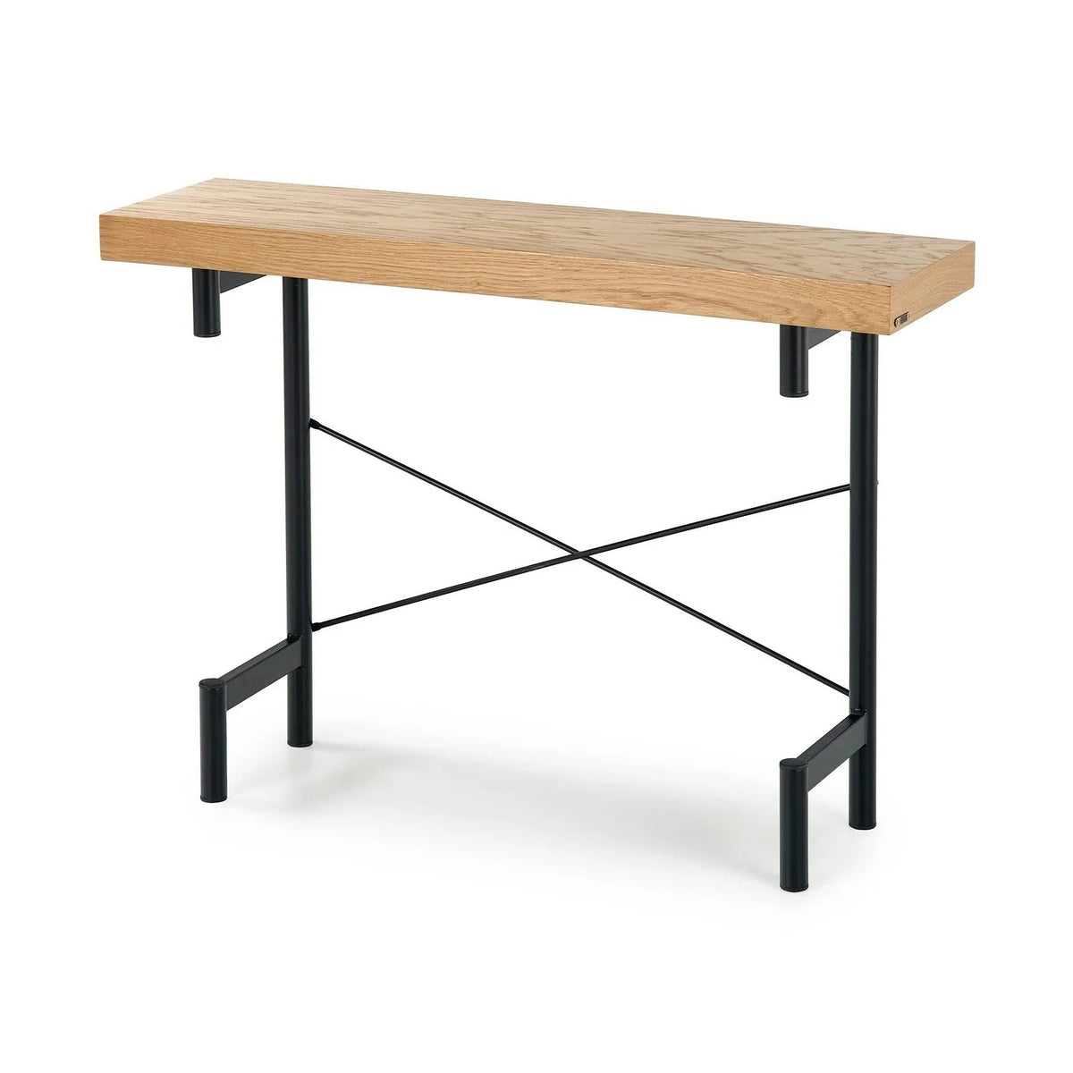 Consola INFERNO, stejar/negru, 106x30x77 cm