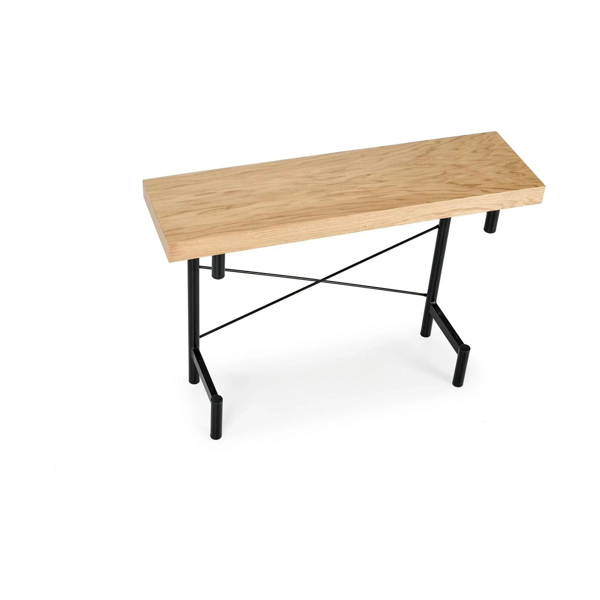 Consola INFERNO, stejar/negru, 106x30x77 cm